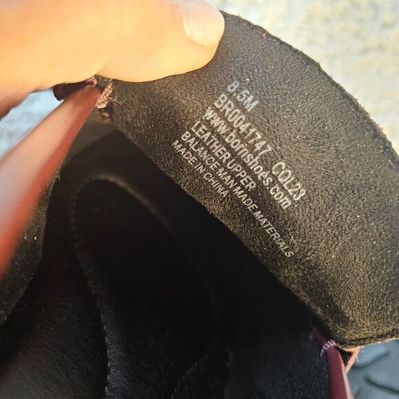 NEW Born‎ Carrera Penny Loafers Womens 8.5 Burgundy Brown Leather Lug Sole Shoes - Picture 9 of 9